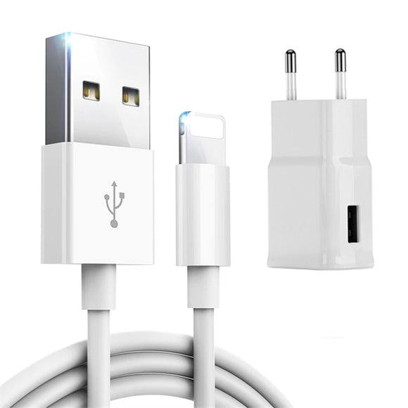 USB Charging Cable + USB Wall Charger