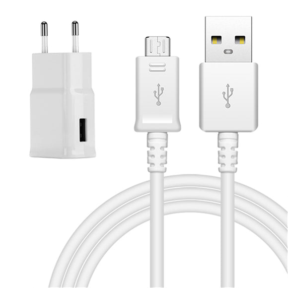 Kit Micro USB Cable + EU/US Travel USB Charger
